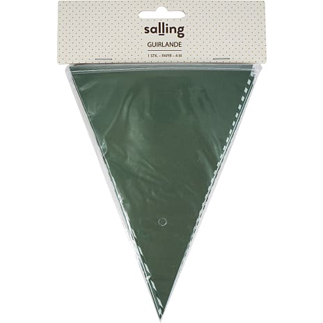Salling guirlande med vimpelflag L: 4 meter - Grøn 1 stk.