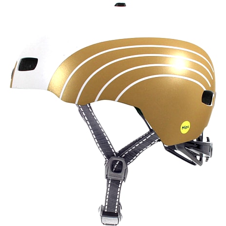 Nutcase cykelhjelm hvid bronze