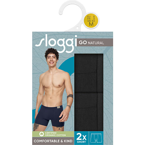 Sloggi herre 2-pak tights str. M - sort 1 stk.