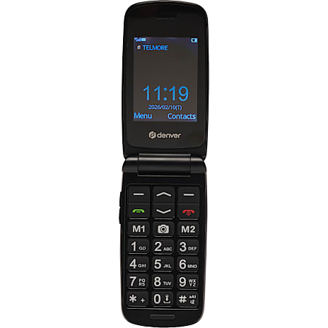 Denver BAS-24800L Senior Klaptelefon 4G 32GB Sort