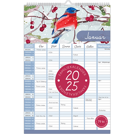1Conzept Familiekalender 2025 Fugle