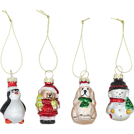 Julefryd Glasfigurer I Æske 4-pak