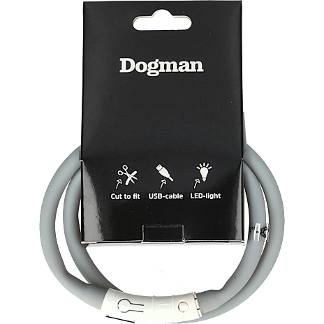 Dogman Hundeblinker m. LED - grå 1 stk.