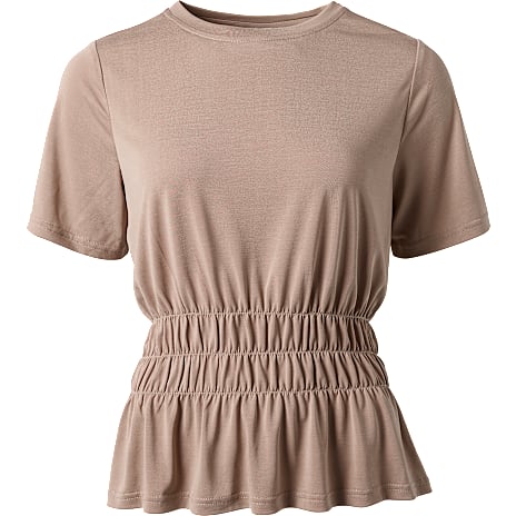 VRS Dame T-shirt med Smock Detalje S Beige