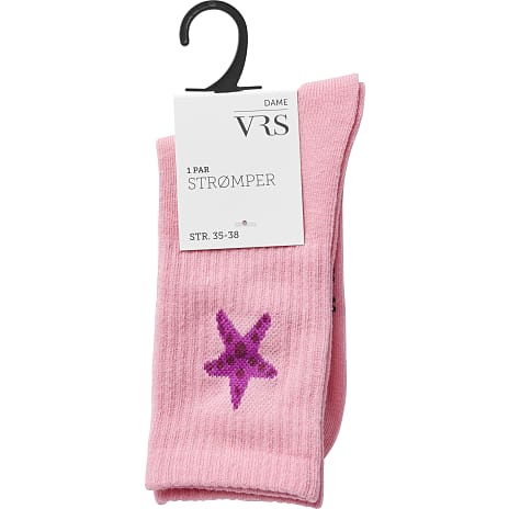VRS Dame Tennisstrømper Str. 35/38 Pink