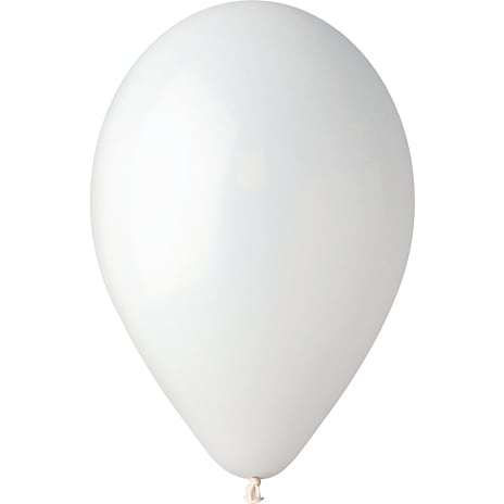 Andre Mærker Latexballoner 30 cm 6-pak - hvid 6 stk.