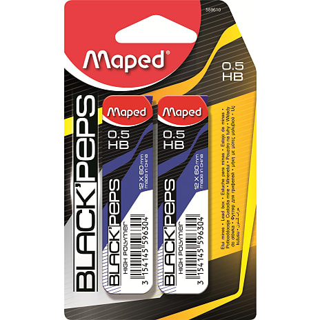 Maped Stifter HB 0,5 mm 2-pak