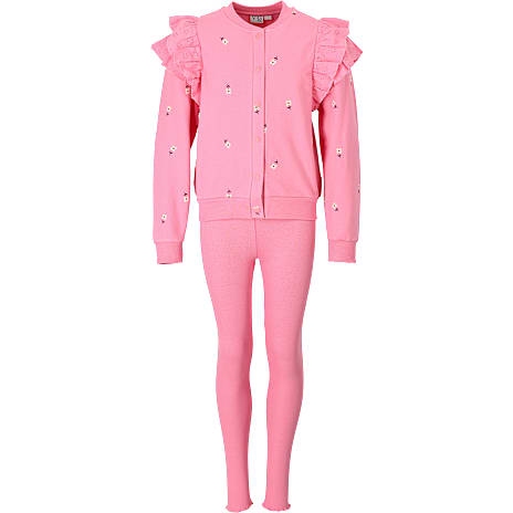 VRS Børne Sweatcardigan Og Leggings Str. 98/104 Pink