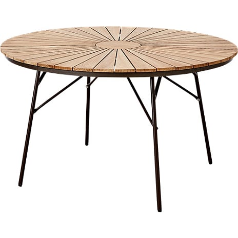 Kerteminde Teak Havebord Ø130 cm Mocca Stel