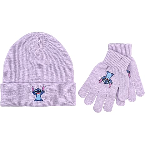 Stitch Børne Hue- og Handskesæt onesize, lilla