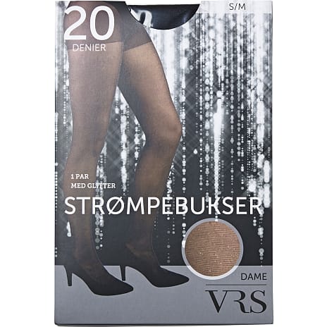 VRS Dame Strømpebukser Str. S/M Sort