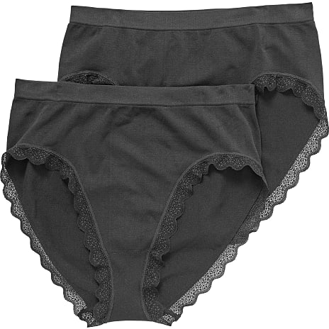 VRS Dame 2-pak Maxi Trusser Str. 48 Sort