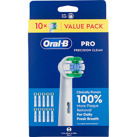 Oral-B Precision Clean tandbørstehoveder 10-pak - hvid 10 stk.