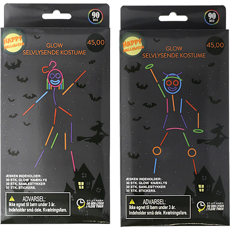 Halloween Glow Dansekostume Assorteret