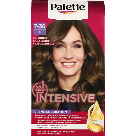 Palette Intensive Creme Coloration permanent hårfarve 7-36 9 Kølig Lysebrun 1 stk.