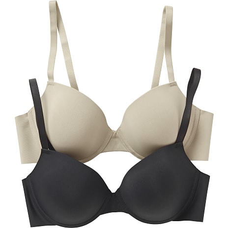 VRS Dame 2-pak BH Str. B85 Sort/Beige