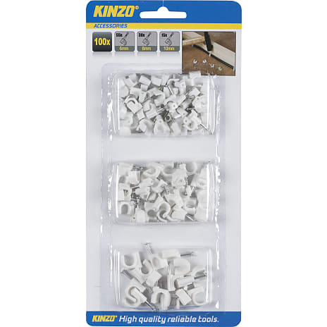 Kinzo Kabelclips hvid