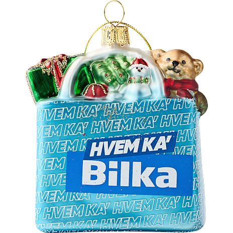 Julefryd Figur Julekugle Bilka Indkøbspose Blå