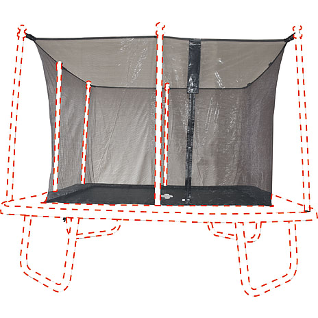 Sikkerhedsnet til trampolin Extreme rektangel