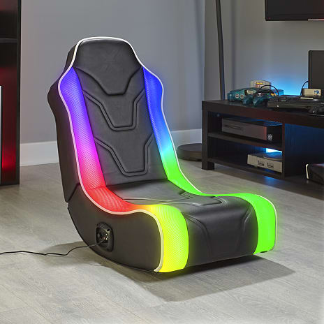 XRocker Chimera RGB gulv gamerstol sort