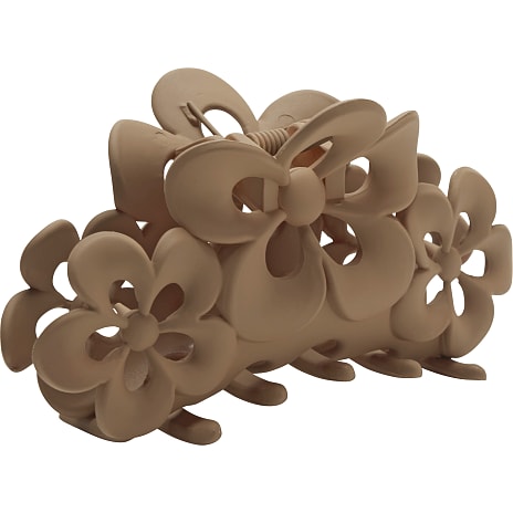 Choise by Heart Dame Klemme med Blomster Beige