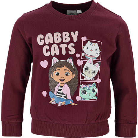 Licens Gabby's Dukkehus sweatshirts str. 86/92 - bordeaux 1 stk.