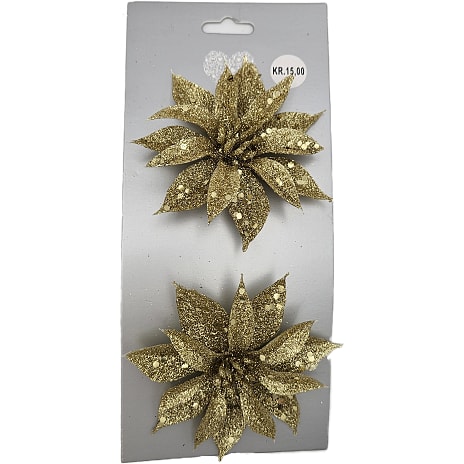 Glimmerblomster Dekoration 2-pak Assorteret