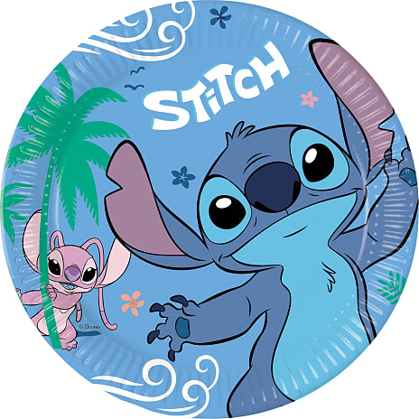 Andre Mærker Stitch & Angel paptallerkener Ø: 23 cm 8-pak 8 stk.