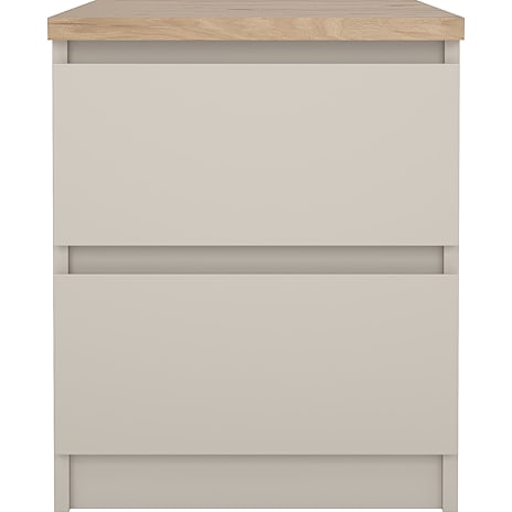 Tvilum Naia Natbord 2 Skuffer - Beige og Trælook