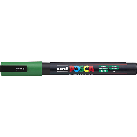 Posca PC3M Vandbaseret Tusch Grøn