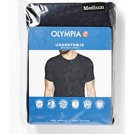 Olympia herre T-shirt rund hals str. 2XL - sort 1 stk.