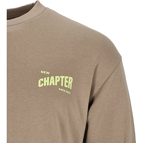 JJ REBEL Herre Sweatshirt Med Print Beige