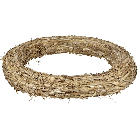 Jul Halmkrans 50 cm Gul