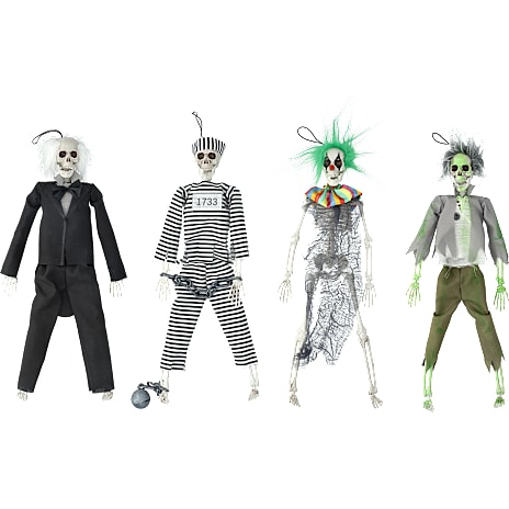 Halloween Skelet Med Tøj 40 cm Assorteret