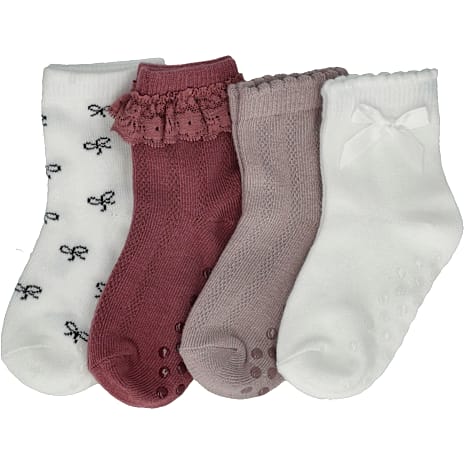VRS Baby Strømper 4-pak Str. 14/16 Multifarvet