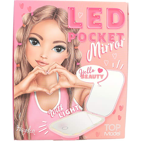 TOPModel foldbar lommespejl med LED 1 stk.