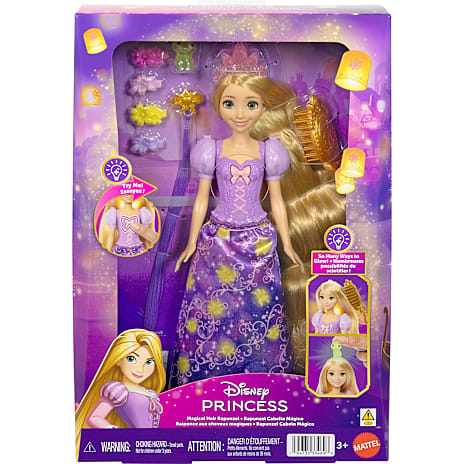 Mattel Disney Princess Rapunzel-modedukke med Magisk Hår