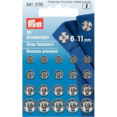 Prym Tryklåse Sølvfarvet 6-11mm