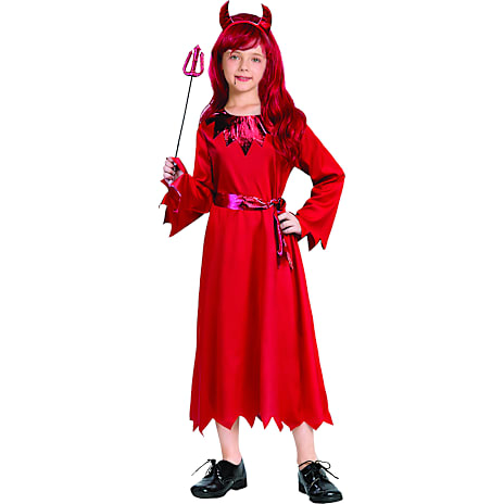 Halloween Klassisk Djævlekjole Kostume Str. 128