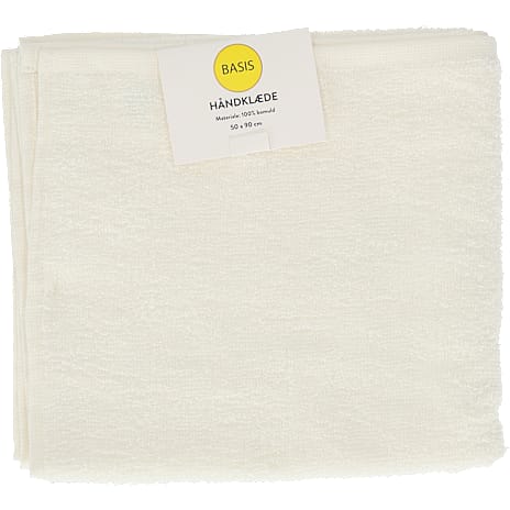 BASIS håndklæde 50x90 cm - hvid 1 stk.