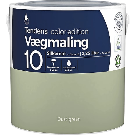 Tendens vægmaling silkemat glans 10 2.25 liter 2250 ml