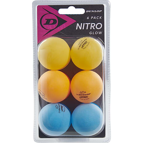 Dunlop 40+ Nitro Glow Bordtennisbolde 6-pak