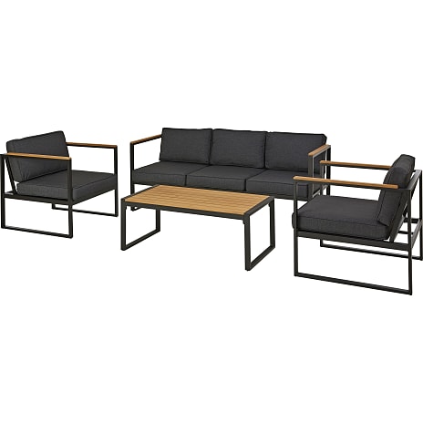 Andre mærker Ohio loungesæt med 3 pers. sofa - Antracit