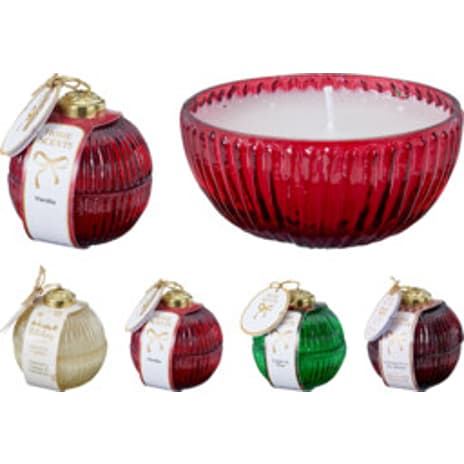 Duftlys I Julekugle Assorteret