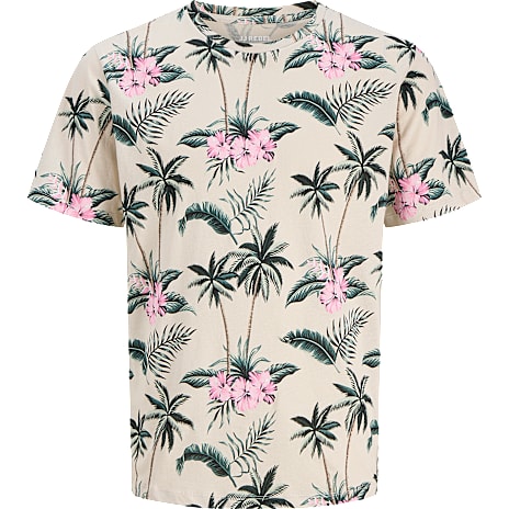JJ Rebel Herre T-Shirt Med Print Str. 2XL Beige
