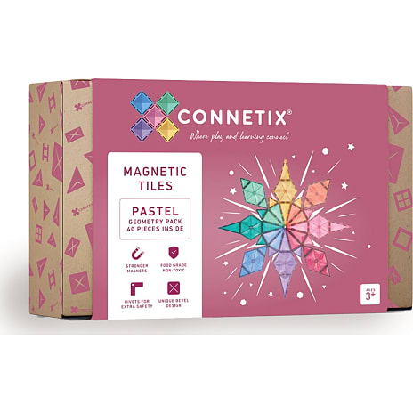 Connetix Magnetic Tiles Pastel Magnetisk Byggesæt 40 Dele