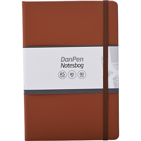 Danpen notesbog PU A5 - brun 1 stk.