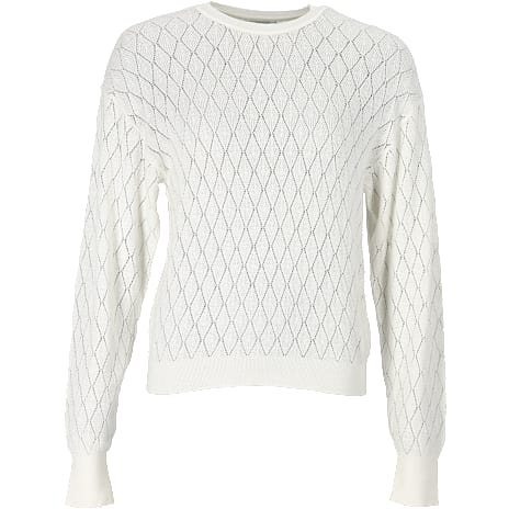 VRS Dame Pointelle Strik str. 2XL Råhvid