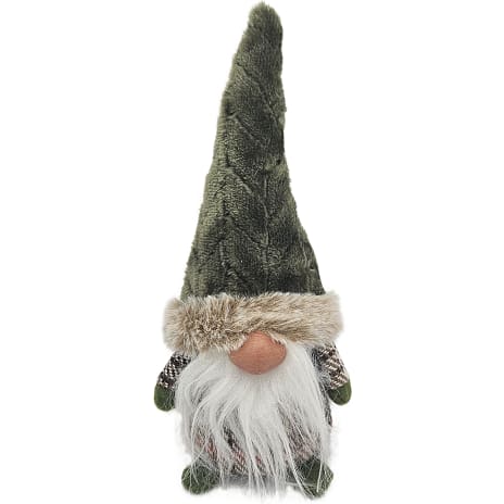 Julefryd Næsenisse med velourhue og pelskant