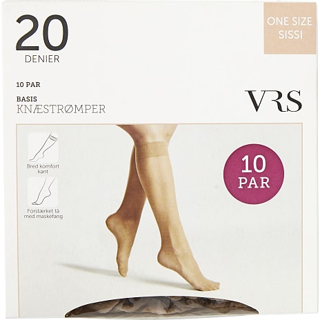 VRS Knæstrømper 10-pak Str. Onesize Beige